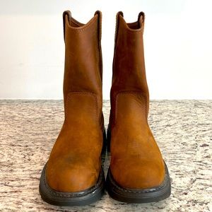 Men’s DD Work Steel Toe Wolverine Wellington work boots.